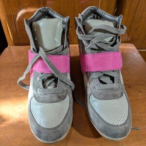 Lane Bryant Zinc Grey 12W Sneaker Wedges